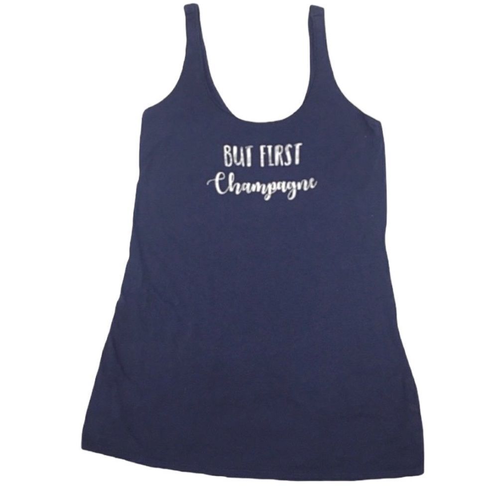 “But First Champagne” Tank Top - Picture 2 of 10